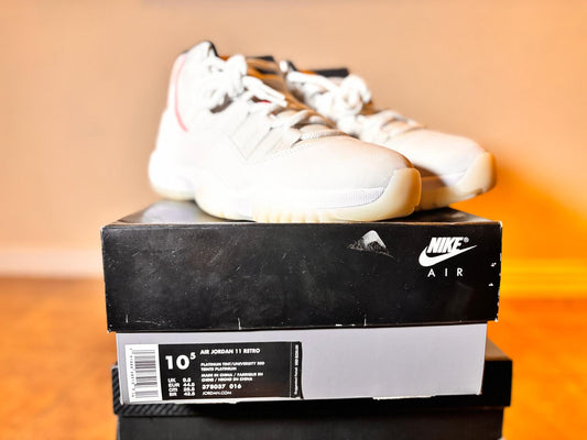 Air Jordan 11 Retro “Platinum Tint / University Red” – Size 10.5 (Deadstock / Brand New)